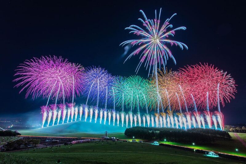 桜島と芸術花火2024