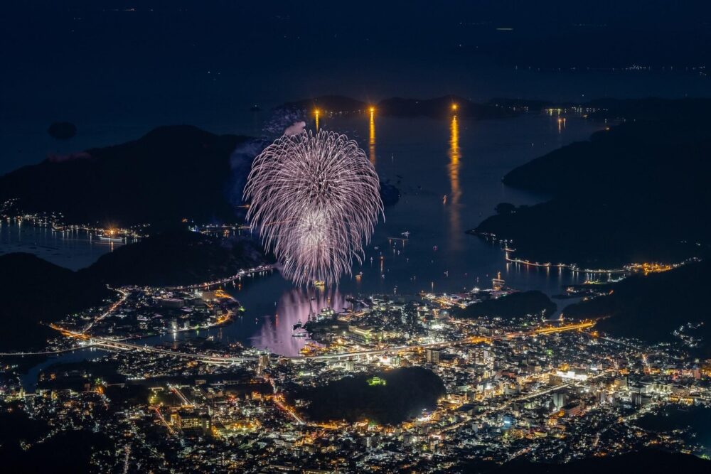 うわじま牛鬼まつり海上打上花火