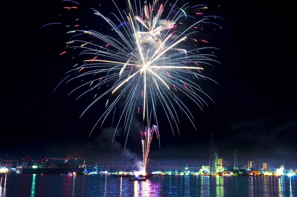 さかいで大橋まつり海上花火大会